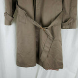 Vtg Christopher Hayes Belted Trench Coat Mens 40 R Removable Insulated Fur Liner