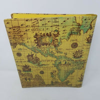 Vintage 1960’s Annabel Antique World Map Magic Magnetic Photo Album Japan Tan