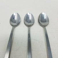 HF Mystique Stainless Steel Flatware Silverware Long Dessert Spoons Lot 3 VTG