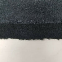 Black Deep Pile Plush Faux Fur Fabric Almost 1 Yard