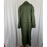 Nuage Long Anorak Raincoat Trench Coat Womens 12 Green Crosshatch Cape Top 126