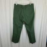 Vintage Sears Work Leisure Pants Full Fit Perma-Prest Mens 38x28 70s USA Green