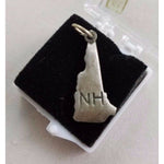 New Hampshire State Pewter Charm Silver Necklace Bracelet New England Souvenir