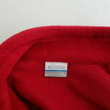 Columbia Red Fleece Jacket Full Zip Youth Girls Kids size XL 18 20 Funnel Neck