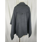 Adrienne Vittadini Gray Jersey Knit Military Look Cape Shawl Jacket Womens sz 6