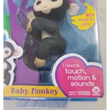 Fingerlings Baby Interactive Monkey Finn Black 40 Sounds Bonus Stand Finger Toy