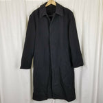 Calvin Klein Thermolite Insulated Microfiber Black Trench Coat Mens 36R Wool