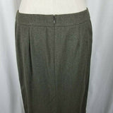 Talbots Stretch 100% Wool Faux Wrap Front Slit Maxi Skirt Vintage Womens 12 USA