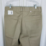 Vintage Dickies Shape Set Stain Release Twill Work Pants Mens 38x28 Tan NOS USA
