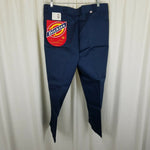 Vintage Dickies Shape Set Stain Release Twill Work Pants Mens 38x28 Navy NOS USA