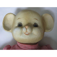 Price Products Porcelain Stuffed Plush Mouse Animal Doll Gingham Dress Taiwan