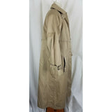 Vintage JG Hook Snap Up Trench Coat Removable Lining Womens 14 USA Tan Khaki