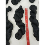 Fleece Artist Hand Dyed Spun Yarn 1 oz Skeins Hanks Soft Wool Lot of 6 Black