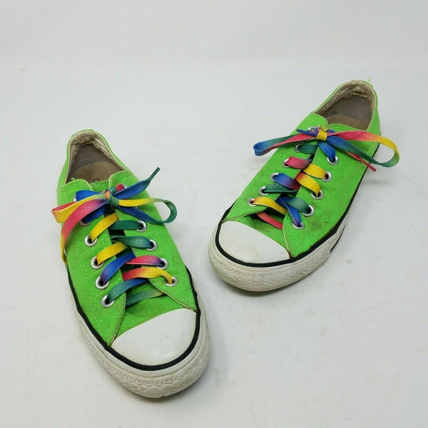 Converse All Star Pride Neon Lime Green Lo Tops Fashion Sneakers Shoes Womens 7