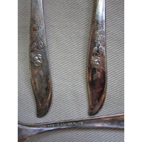 International Supreme Silverplate Silverware Flatware Random Rose 21 Pieces 1960
