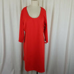 Liz Claiborne New York Stretch Scoop Neck 3/4 Sleeve ALine Sack Dress Womens XL