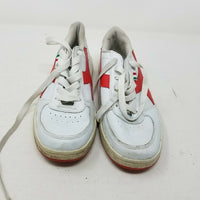 Diadora Mi Basket Low Leather White & Red Athletic Shoes Sneakers Mens 5 Italian
