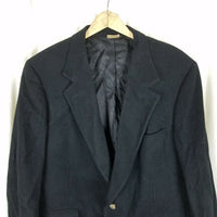 Vintage Barrister 100% Camel Hair Black Blazer Jacket Sportcoat Mens size 40 42