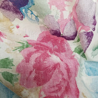 Wamsutta OTC Large Flowers Floral Print Fabric 5+ yards Bright Watercolors Look