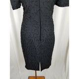 Vintage American Night Glam Heavily Beaded Silk Formal Cocktail Dress Womens M