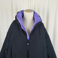 Vintage Skyr Gore-Tex Retro 90s Black Parka Ski Puffer Jacket Womens 14 Purple