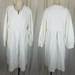Talbots Intimates White Chenille Terrycloth Step In Midi Robe Womens M Australia