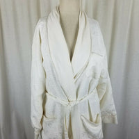 Vintage Shelton's York Beach Spa Wrap Maxi Robe Womens L Tie Waist Braided Trim