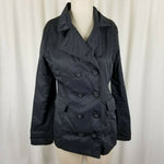 Eddy's Jackets Double Breasted Lightweight Cotton Nylon Jacket Peacoat Womens S