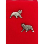 Maine Black Bear Stud EARRINGS Pewter Made in the USA Silver Metal Wild Animals
