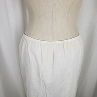 Vintage Movie Star Thin White Muslin Cotton Lace Trim Slip Skirt Womens M J7238