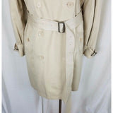 Vintage Fleet Street Long Belted Cape Top Classic Trench Coat Womens 12 Lined