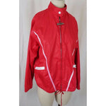 Vintage Weather Tamer Striped Flannel Lined Red Windbreaker Jacket Womens 10 USA