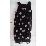 Garnet Hill Boutique Black Velvet Hearts Jumper Party Dress Girls sz 8 Maine USA