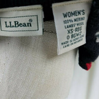 LL Bean Merino Wool Nordic Fair Isle Zip Up Cardigan Sweater Jacket Womens XS
