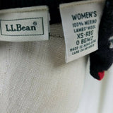 LL Bean Merino Wool Nordic Fair Isle Zip Up Cardigan Sweater Jacket Womens XS