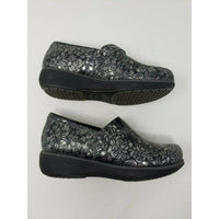 SoftWalk Grey's Anatomy Meredith Black Metallic Leather Clogs Shoes Womens 6.5 M