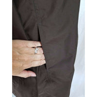 Lands End Trench Style All Weather Coat Womens M Chocolate Brown Windbreaker
