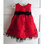 La Princess Embroidered Floral Taffeta Velvet Sash Twirl Party Dress Girls 18M