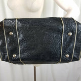 Vintage Ram Golf Bag Black Leather Distressed Doctor Style Duffel Duffle Sports