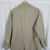 Silver Cloud Thermolite Insulated Placket Trench Coat Mens 40S Removable Liner