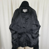 Rave Wool Cropped Military Double Breasted Peacoat Womens M Black Punk Rocker