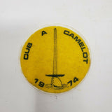 Cub A Camelot 1974 Vintage 1970s Boy Scouts Badge Patch 3 in Round Yellow Black