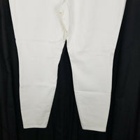 LL Bean Petites Comfort Knit Classic Fit White Denim Blue Jeans Womens 18P NWT