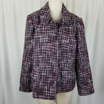 The Tog Shop Petites Woven Mottled Tweed Crosshatch Jacket Blazer Womens 18P