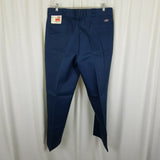 Vintage Dickies Shape Set Stain Release Twill Work Pants Mens 38x30 Navy NOS USA