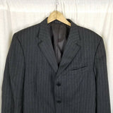 Vintage Albert Nipon Pinstriped Worsted Wool Sport Coat Jacket Blazer Mens 40R