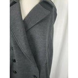 Adrienne Vittadini Gray Jersey Knit Military Look Cape Shawl Jacket Womens sz 6