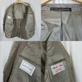 Vintage HARRIS Tweed Blazer Brown Herringbone Wool Sport Coat Jacket Mens 42R