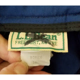 Vintage LL Bean Blue Cotton Winter Outdoor Ski Knickers Cropped Pants Womens 10