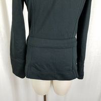 EDC Esprit Short Sweatshirt Jersey Knit Belted Trench Coat Jacket Womens S Black